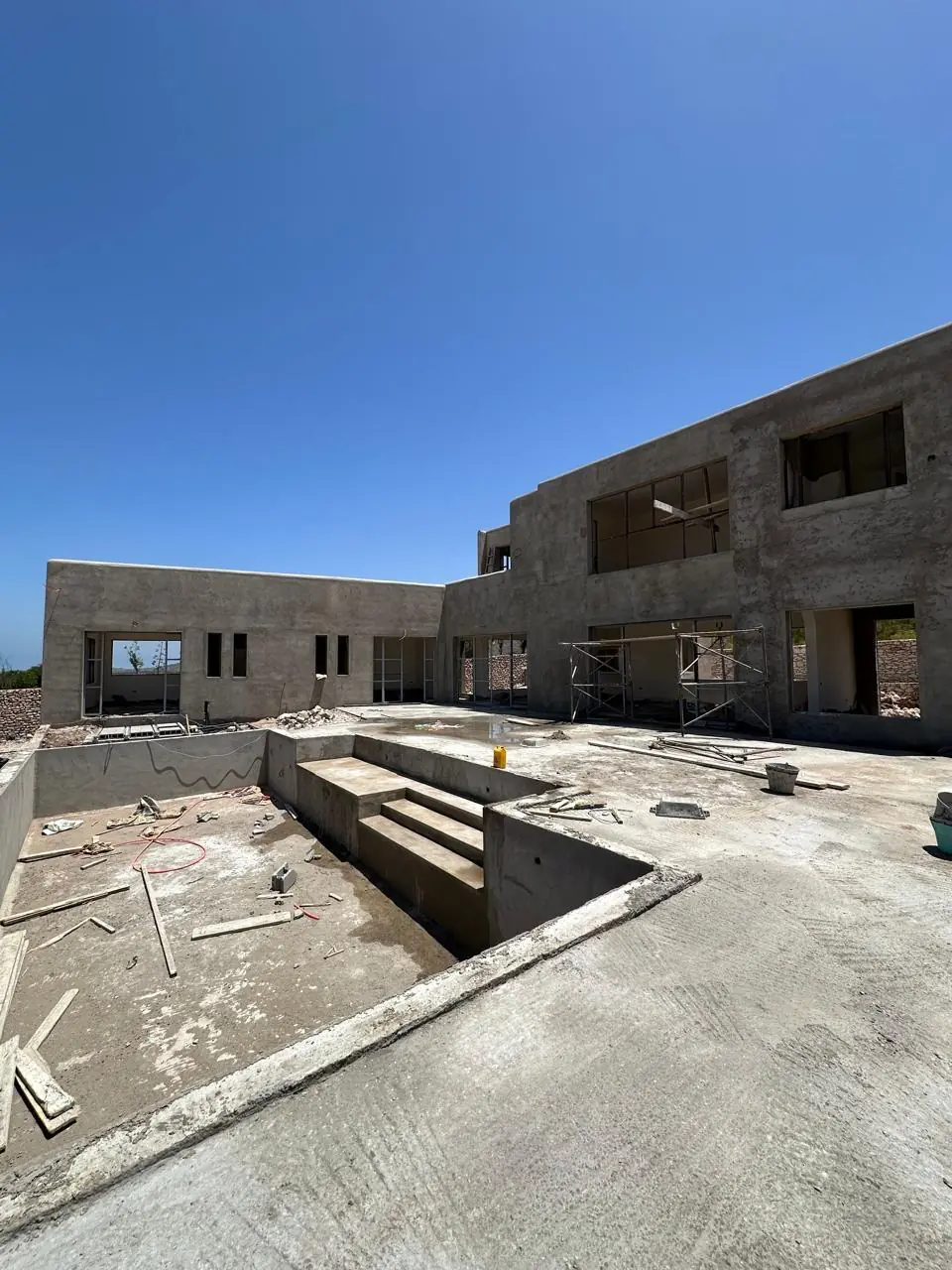 reinforced concrete swimming pool structure in Essaouira