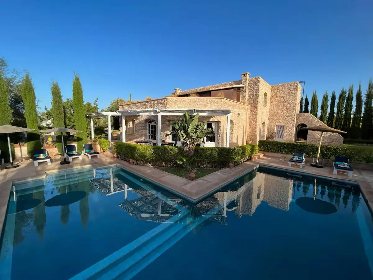 private villa swimming pool with modern design in Essaouira